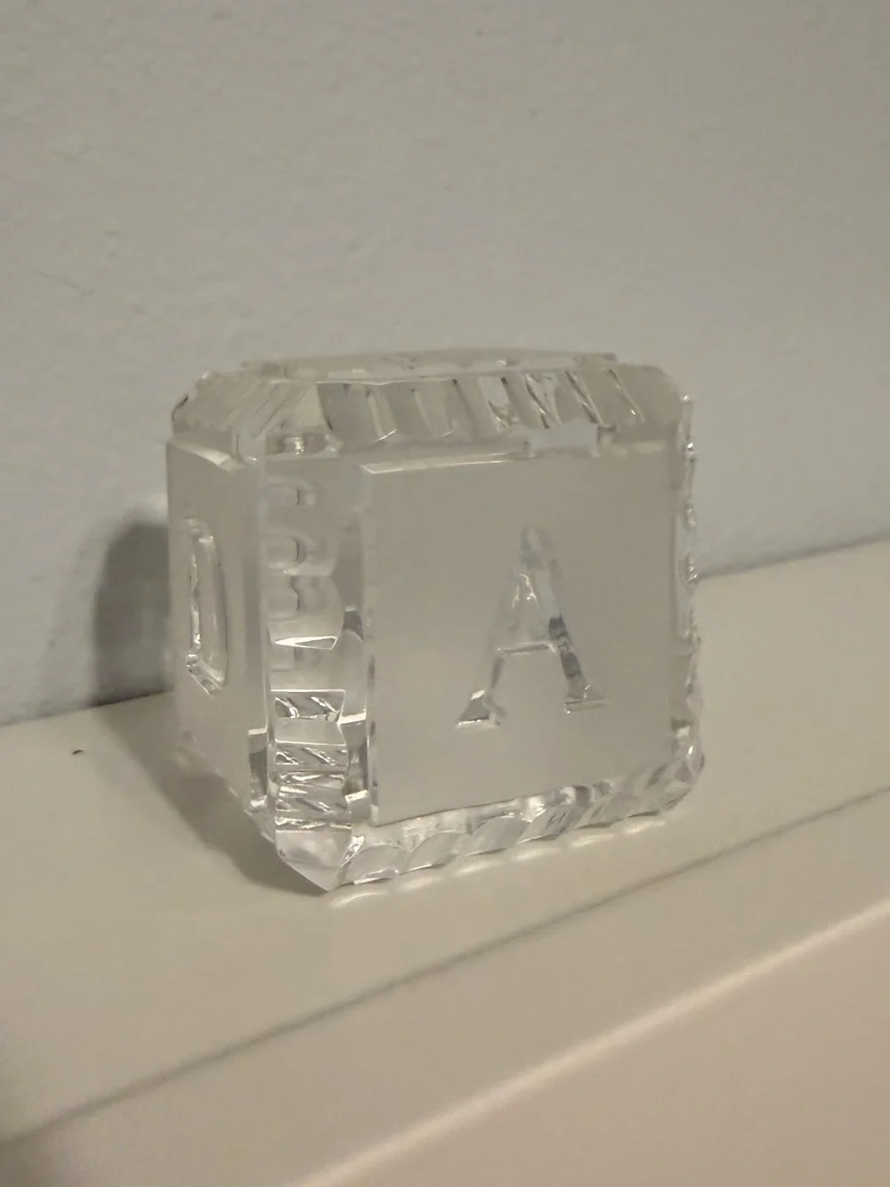 Waterford Crystal Baby Letter Block